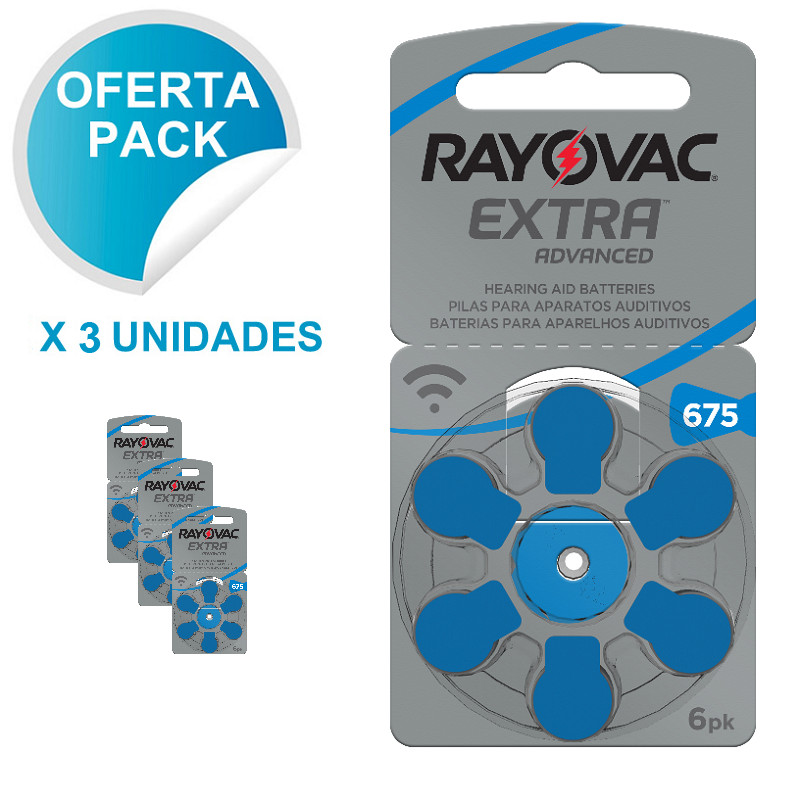 Rayovac Extra Baterías para Audífonos Tamaño 312 - Blister de 6 unidades